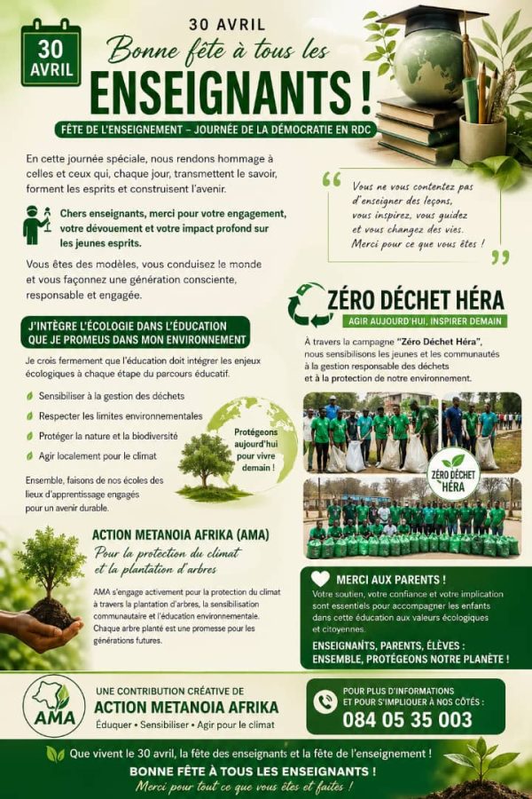 En cette journée spéciale dédiée à l’enseignement, nous rendons hommage à toutes celles et ceux qui façonnent les esprits, éveillent les consciences et construisent l’avenir.